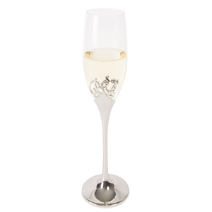 Best Man by Glorious Occasions - 8 oz. Champagne Flute with Zinc Stem