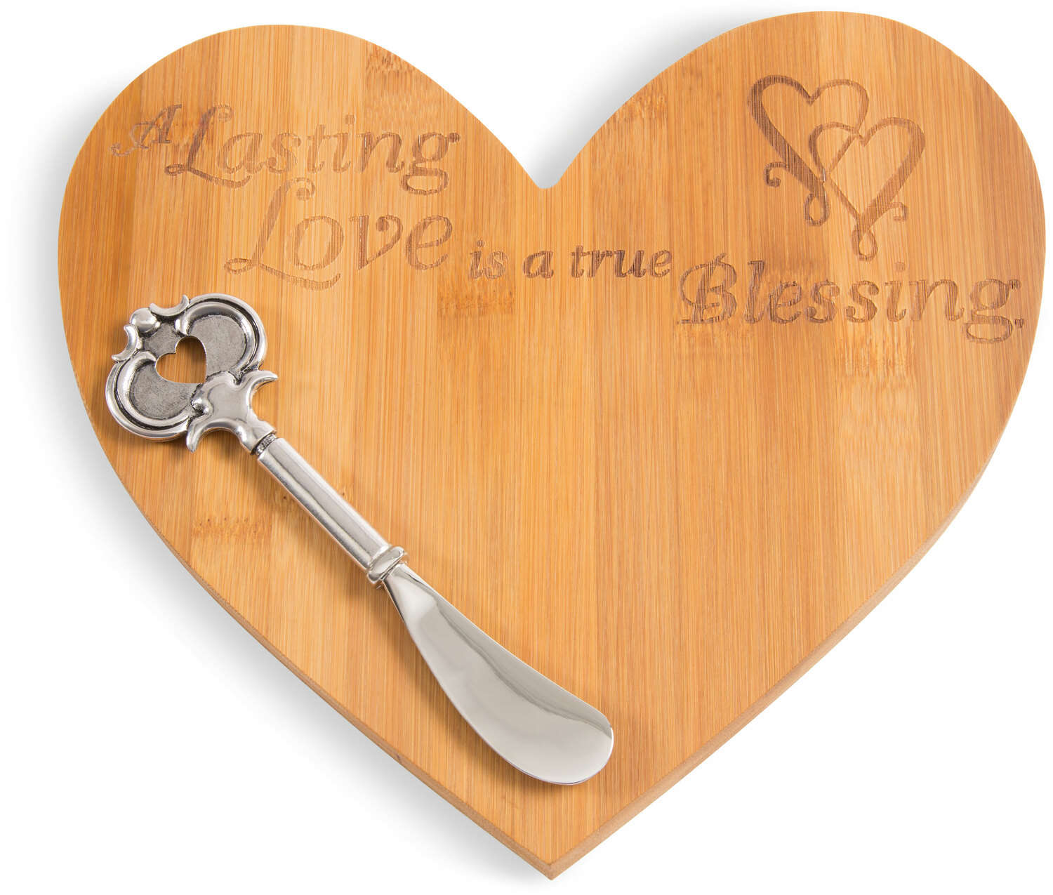 Lasting Love by Glorious Occasions - Lasting Love - Bamboo Cheese Board with Spreader