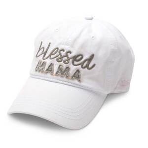 Blessed Mama by Mom Life - White Adjustable Hat