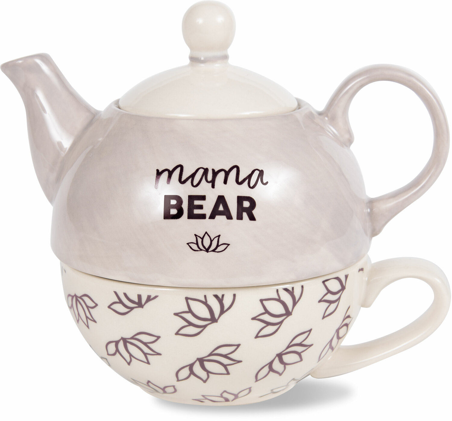 Mama Bear by Mom Life - Mama Bear - 15 oz Teapot & 8 oz Cup