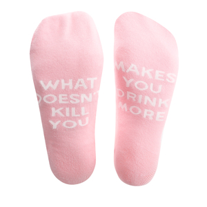 Drink More by Mom Life - Ladies Cotton Blend Sock