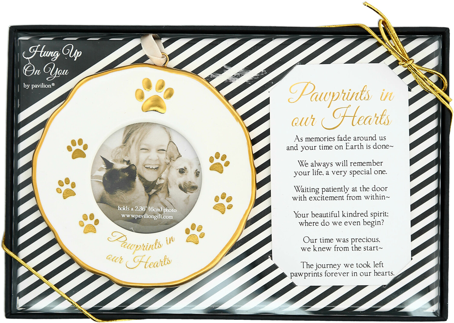 Pawprints by Hung Up on You - Pawprints - 4" Photo Frame Ornament
