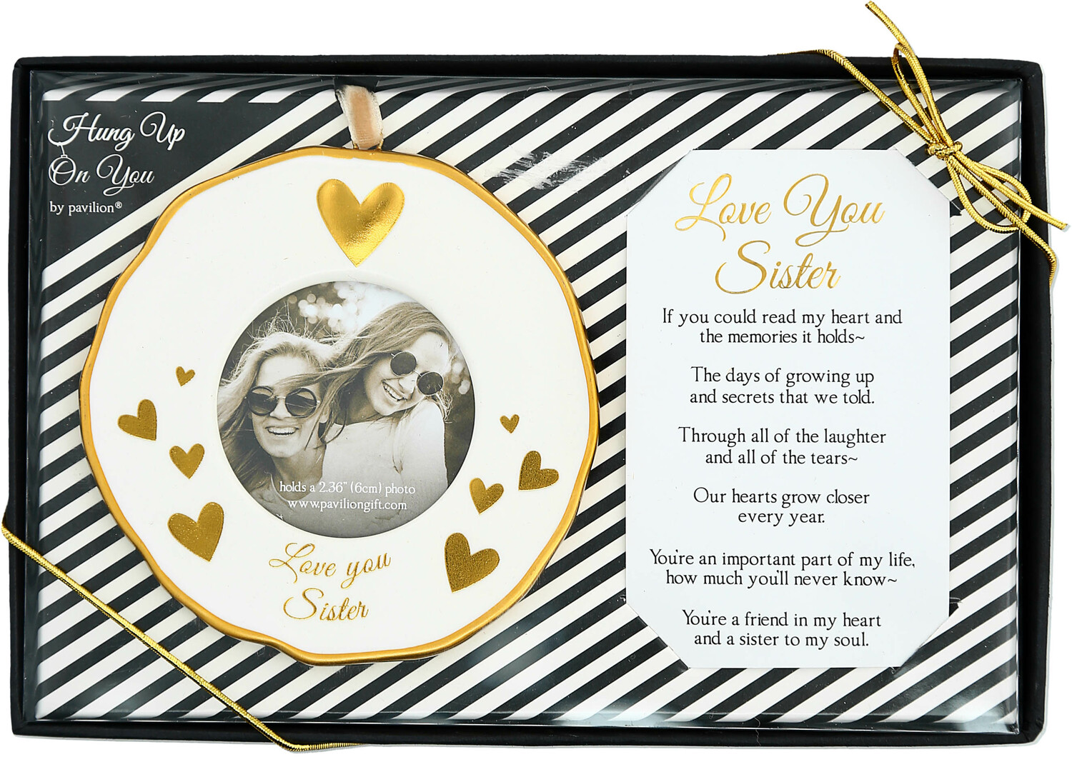 Sister by Hung Up on You - Sister - 4" Photo Frame Ornament
