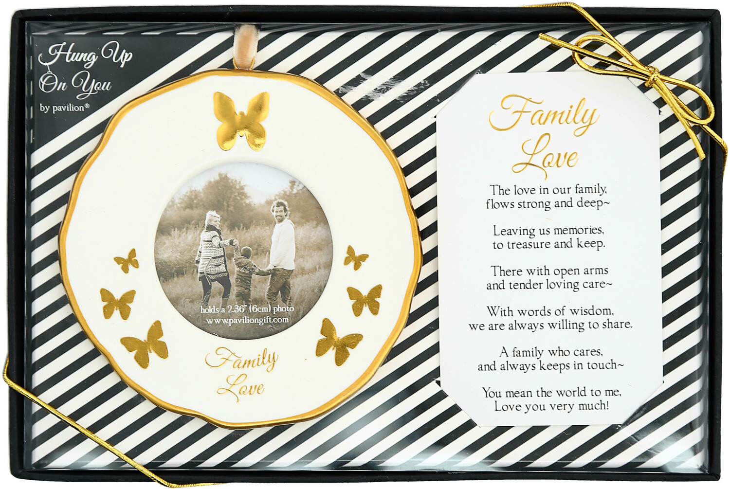 Family Love by Hung Up on You - Family Love - 4" Photo Frame Ornament
