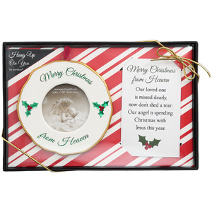 Christmas from Heaven by Hung Up on You - 4" Photo Frame Ornament
