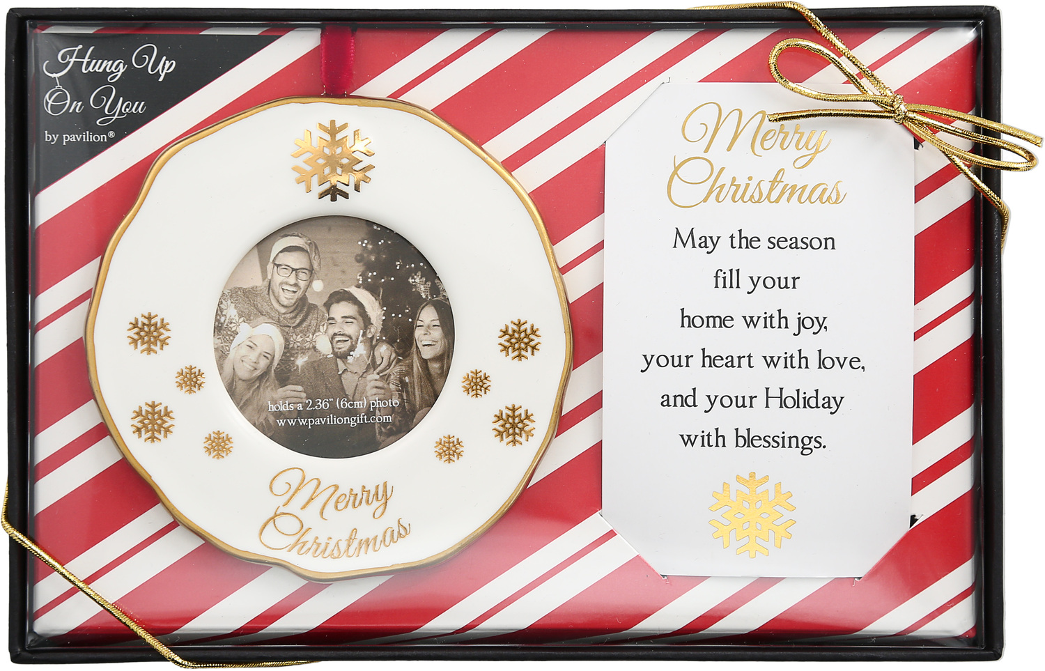 Merry Christmas by Hung Up on You - Merry Christmas - 4" Photo Frame Ornament
