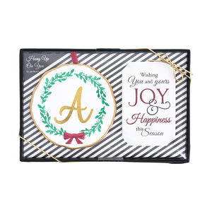 A by Hung Up on You - 4" Monogram Ornament
