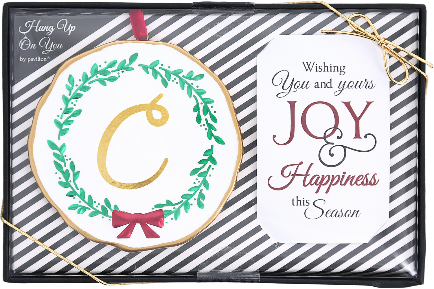 C  by Hung Up on You - C  - 4" Monogram Ornament
