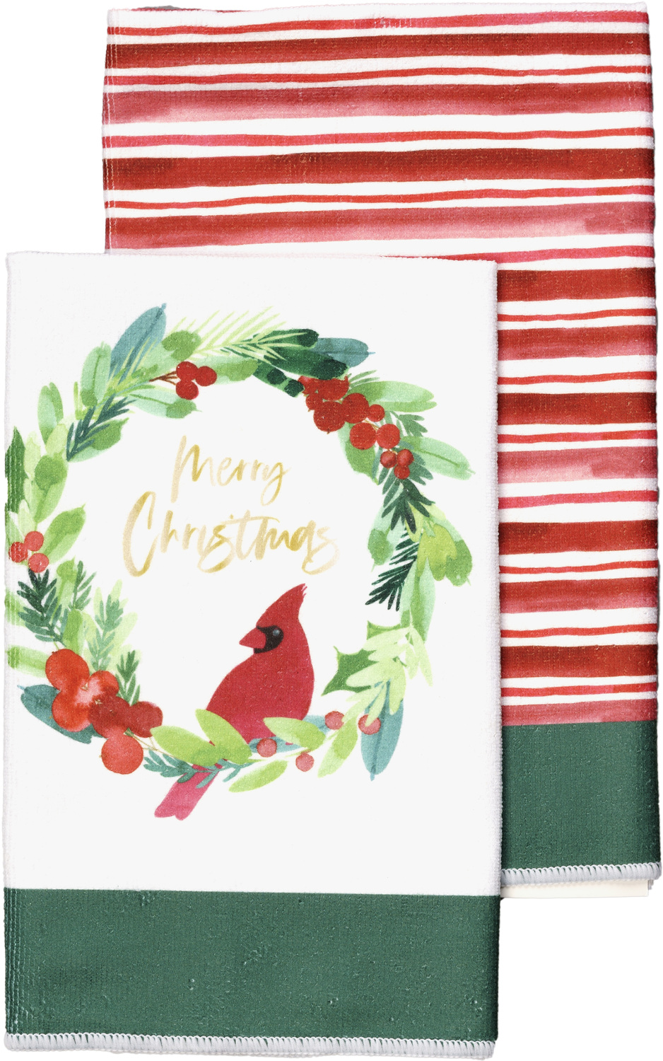 Merry Christmas by Cheers to the Holidays - Merry Christmas - Tea Towel Gift Set
(2 - 19.75" x 27.5")