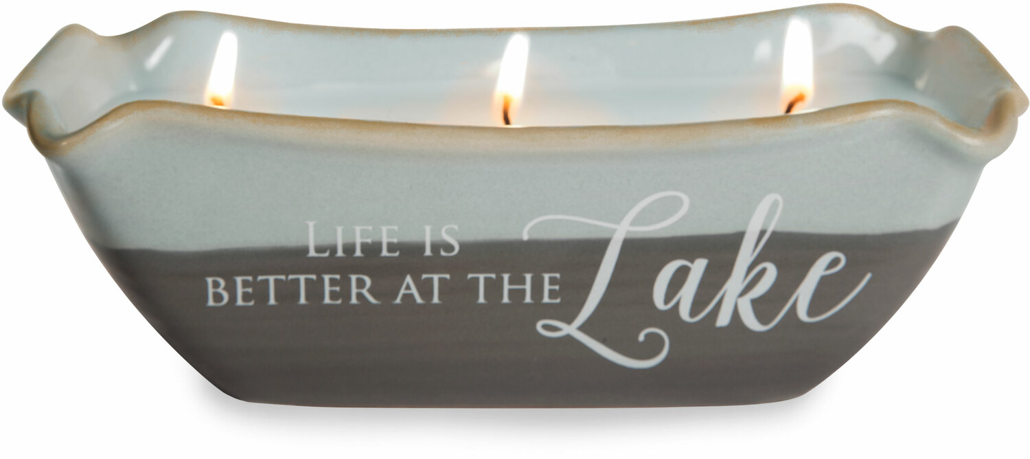At The Lake by Love Lives Here - At The Lake - Triple Wick 10 oz Soy Wax Candle
Scent: Tranquility
