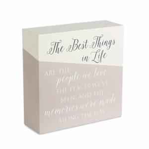 The Best Things by Love Lives Here - 6" x 6" Plaque