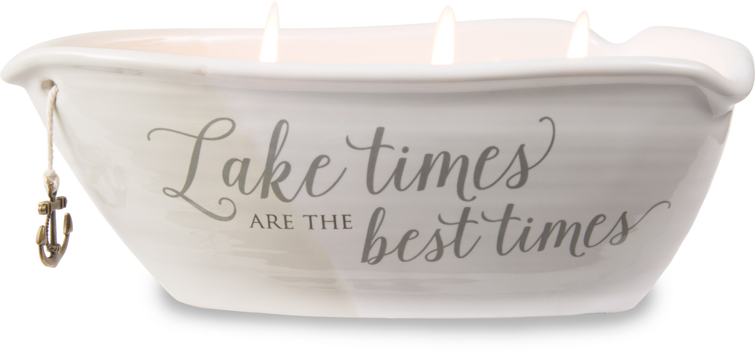 Lake Times by Love Lives Here - Lake Times - Triple Wick 10 oz Soy Wax Candle
Scent: Tranquility