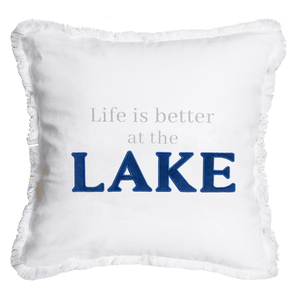 Lake by Tossing Words Around - 18" Throw Pillow Cover