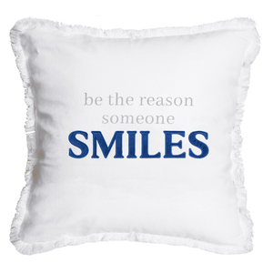 Smiles by Tossing Words Around - 18" Throw Pillow Cover