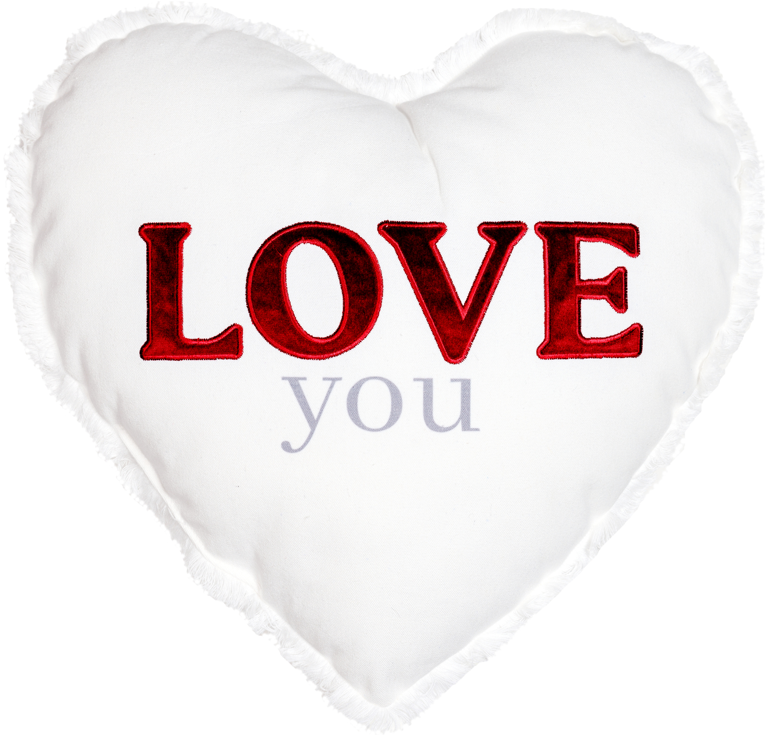 Love by Tossing Words Around - Love - 18" Heart Pillow