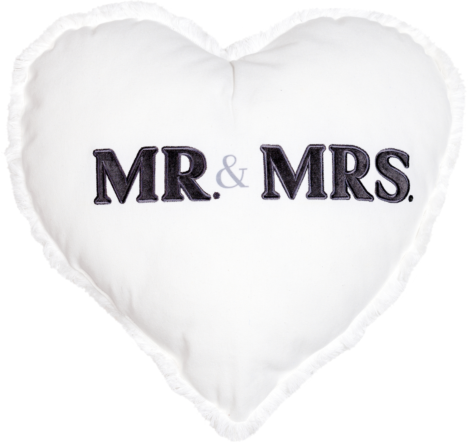 Mr. & Mrs. by Tossing Words Around - Mr. & Mrs. - 18" Heart Pillow