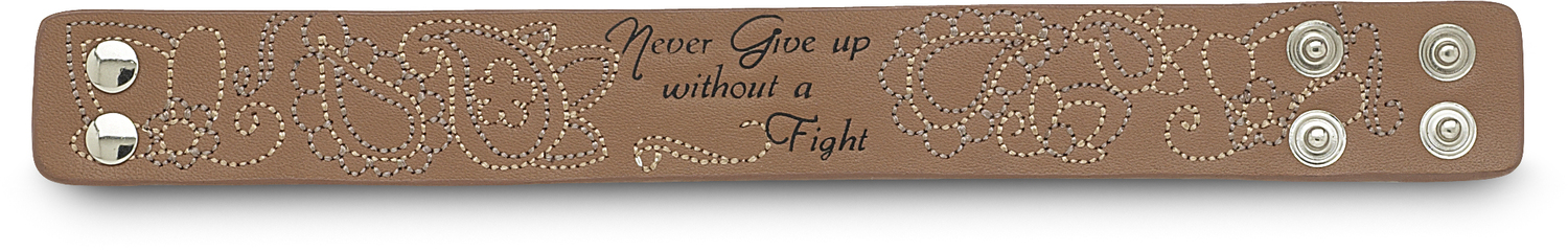 Never Give Up by LAYLA - Never Give Up - 8.75" Leather Bracelet