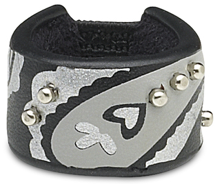 Black & Pewter Paisley by LAYLA - Leather Ring