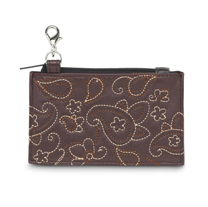 Brown Paisley by LAYLA - 4.5" x 2.75" Coin Purse