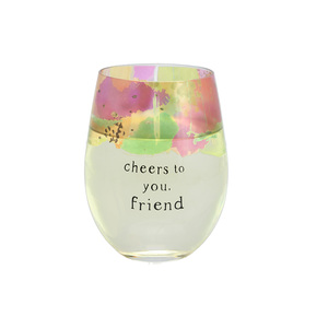 Friend by Celebrating You - 18 oz Stemless Wine Glass