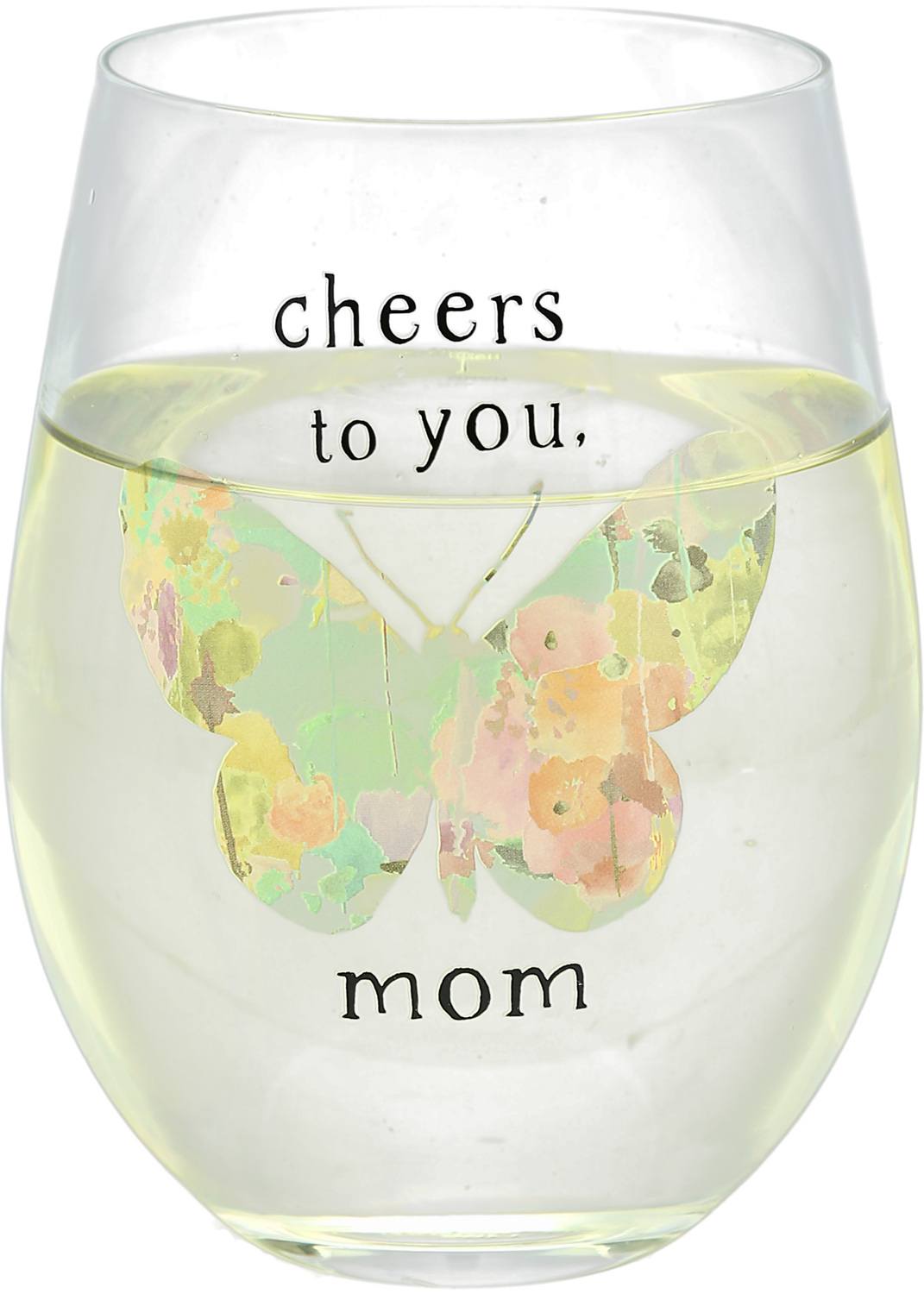 Mom by Celebrating You - Mom - 18 oz Stemless Wine Glass