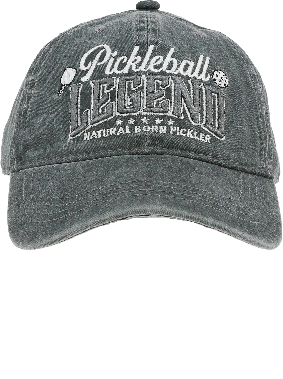 Pickleball by Legends of this World - Pickleball - Dark Gray Washed Cotton Twill Hat