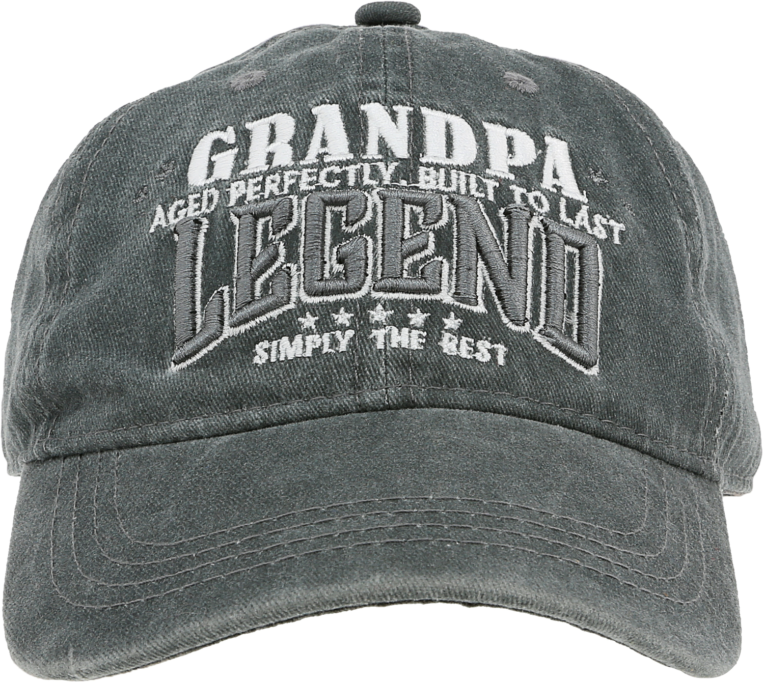 Grandpa by Legends of this World - Grandpa - Dark Gray Washed Cotton Twill Hat