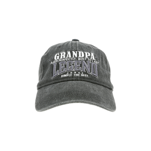 Grandpa by Legends of this World - Dark Gray Washed Cotton Twill Hat