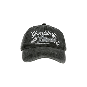 Gambling by Legends of this World - Black Washed Cotton Twill Hat