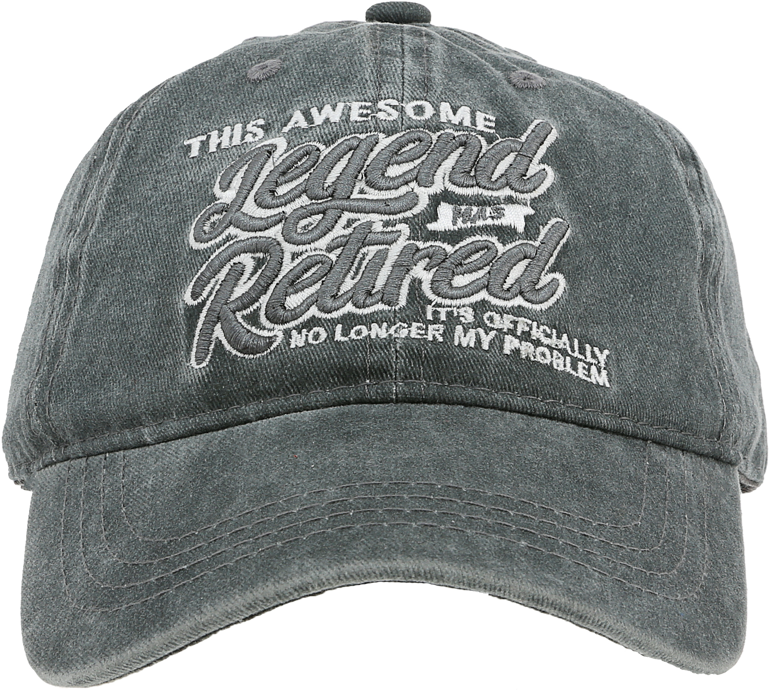 Retired by Legends of this World - Retired - Dark Gray Washed Cotton Twill Hat