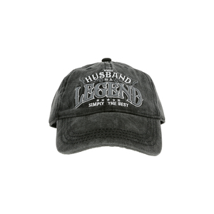 Husband by Legends of this World - Black Washed Cotton Twill Hat