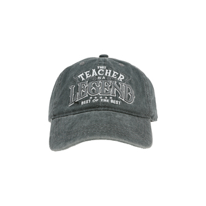 Teacher by Legends of this World - Dark Gray Washed Cotton Twill Hat