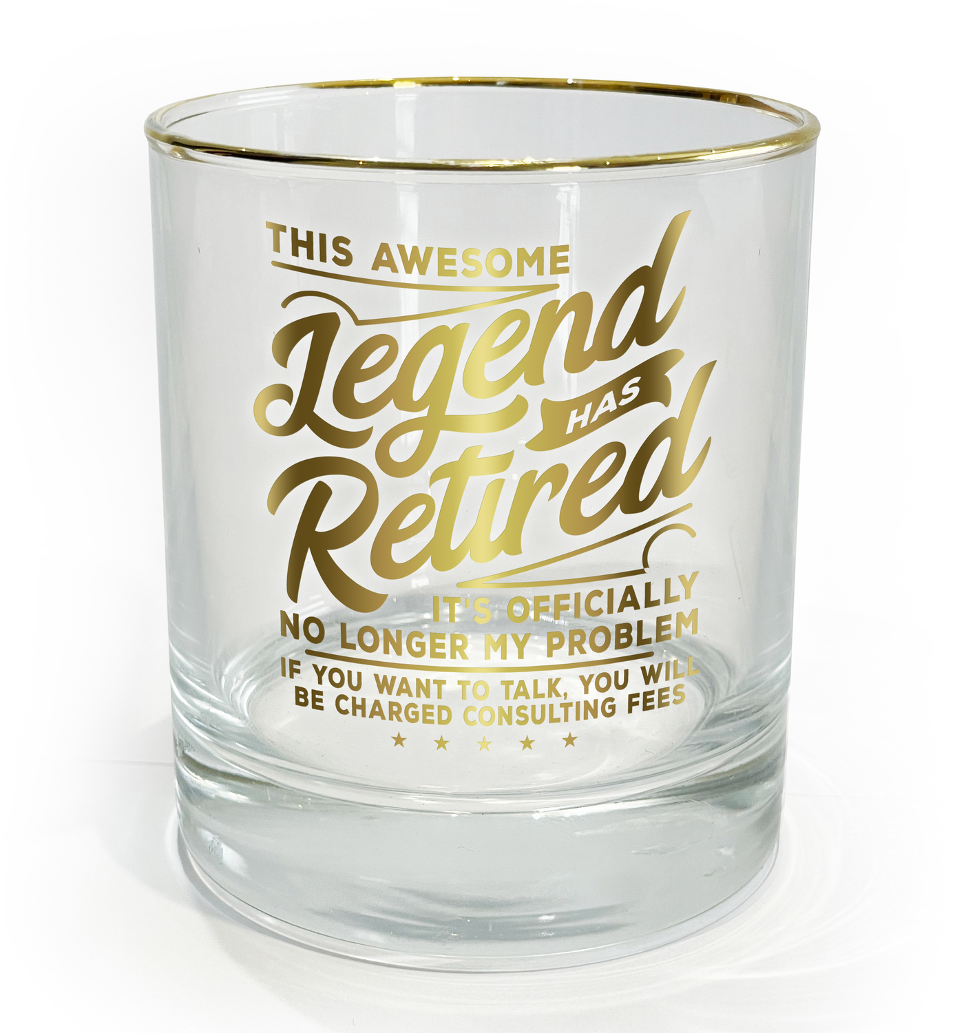 Retired by Legends of this World - Retired - 8 oz Rocks Glass