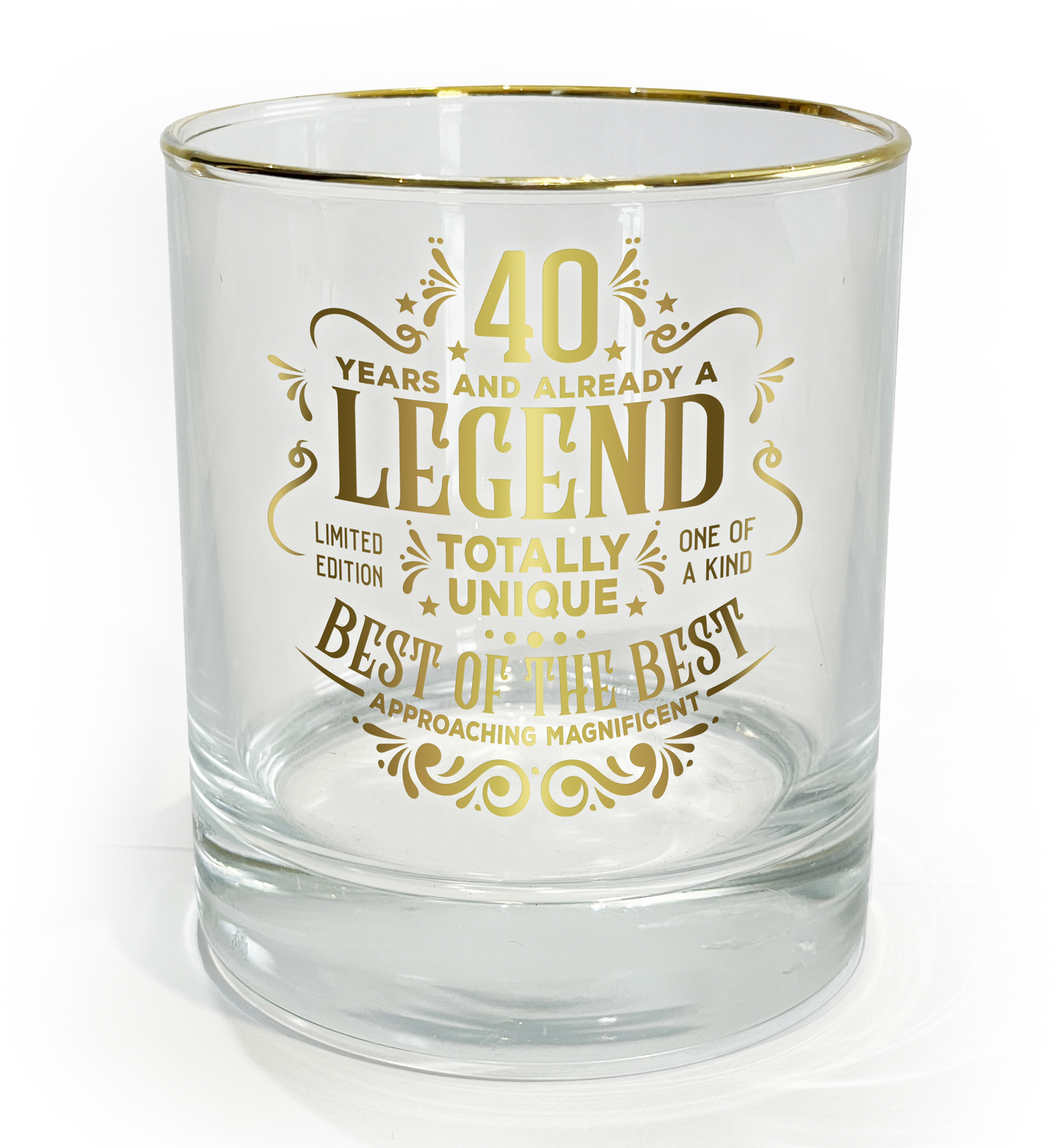 40 Years by Legends of this World - 40 Years - 8 oz Rocks Glass