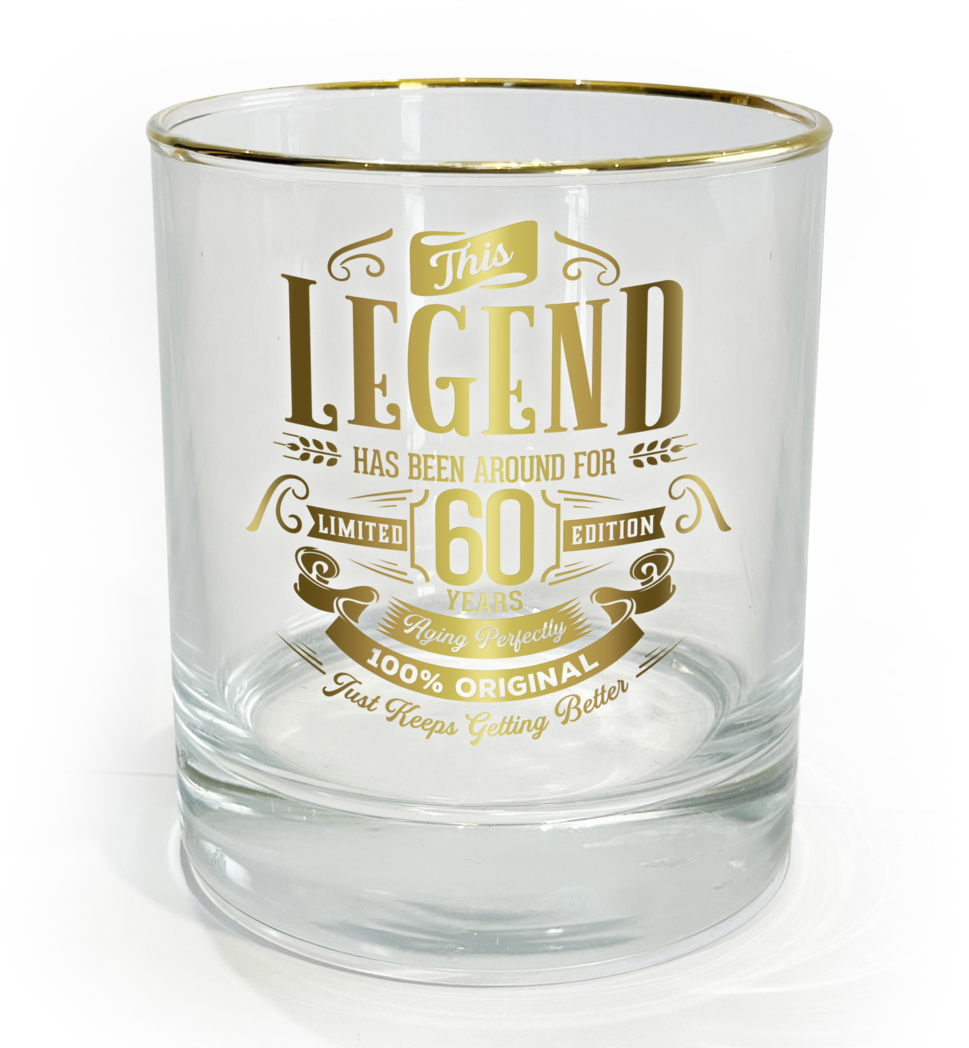 60 Years by Legends of this World - 60 Years - 8 oz Rocks Glass