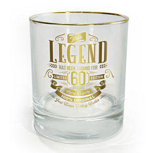 60 Years by Legends of this World - 8 oz Rocks Glass