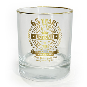 65 Years by Legends of this World - 8 oz Rocks Glass