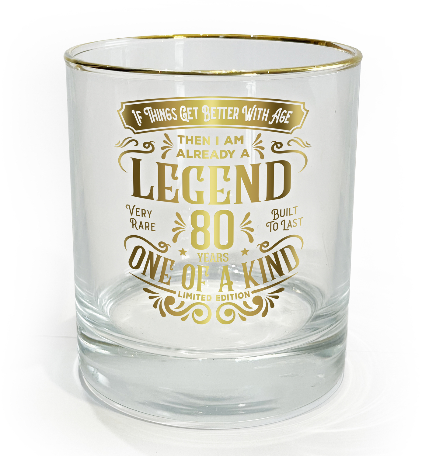 80 Years by Legends of this World - 80 Years - 8 oz Rocks Glass