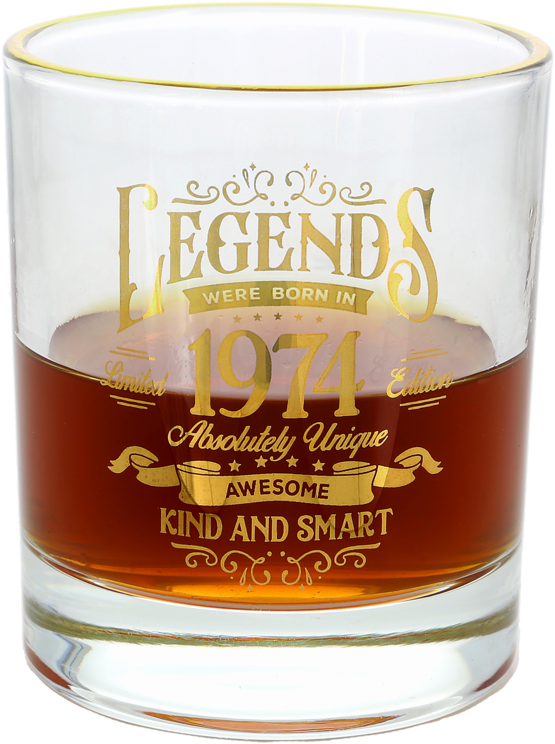 1974 by Legends of this World - 1974 - 8 oz Rocks Glass