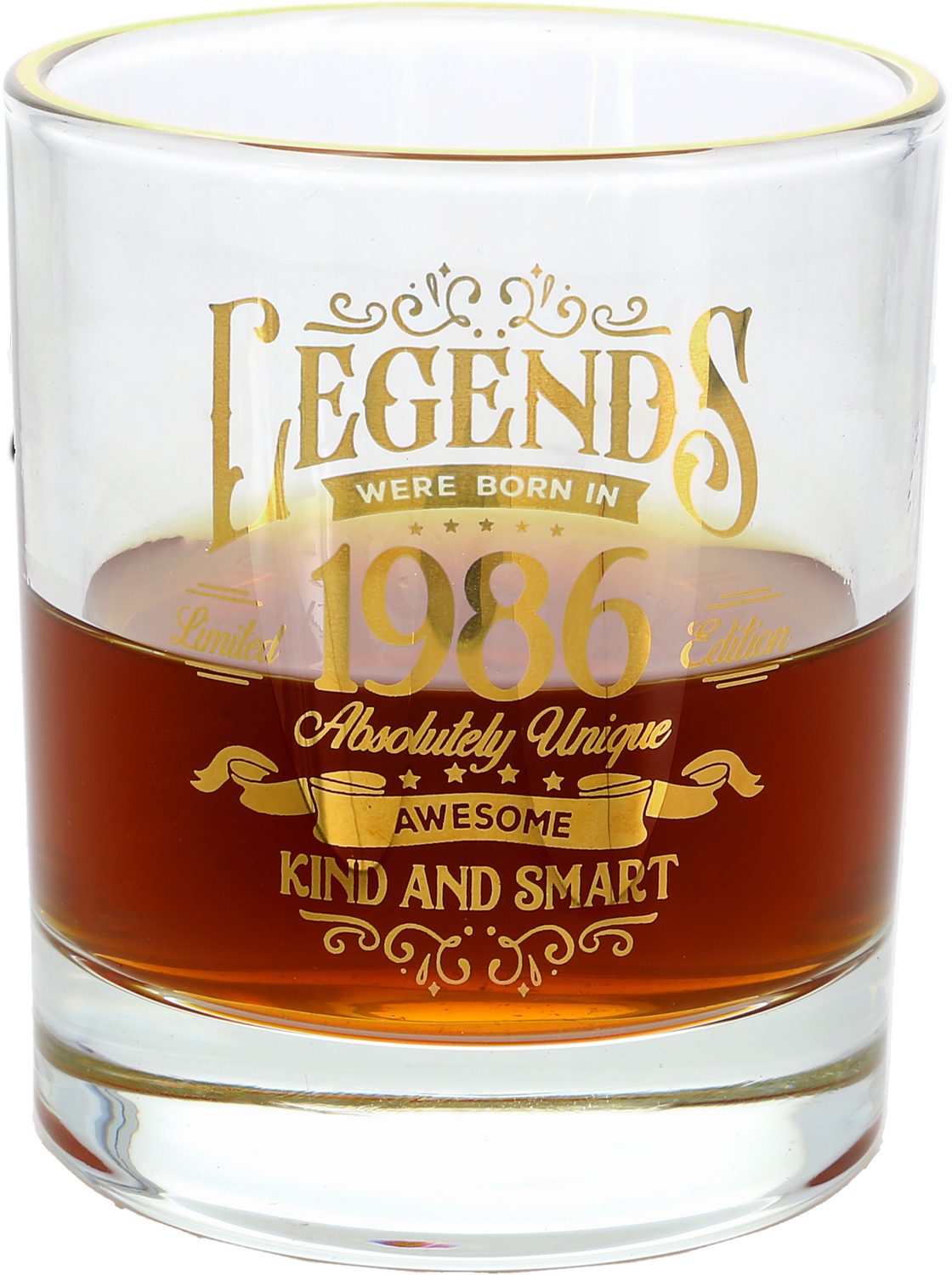 1986 by Legends of this World - 1986 - 8 oz Rocks Glass