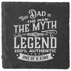 Dad by Legends of this World - 4" Slate Coaster