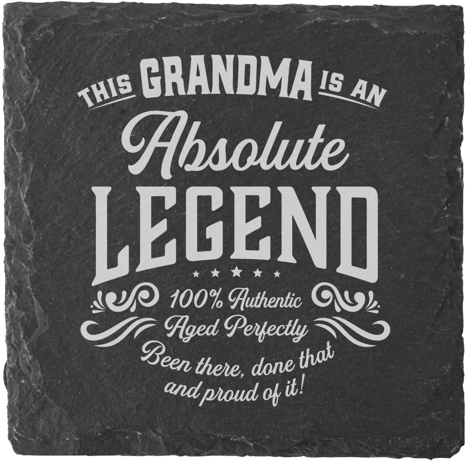 Grandma by Legends of this World - Grandma - 4" Slate Coaster