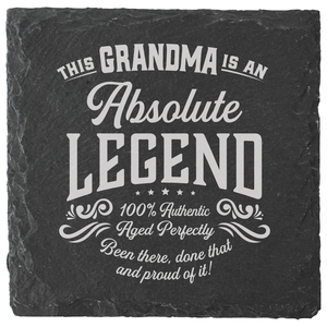 Grandma by Legends of this World - 4" Slate Coaster