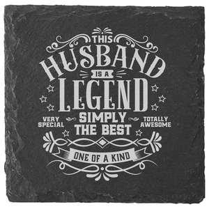 Husband by Legends of this World - 4" Slate Coaster