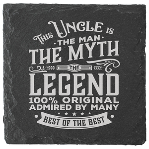 Uncle by Legends of this World - 4" Slate Coaster