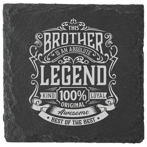 Brother by Legends of this World - 4" Slate Coaster