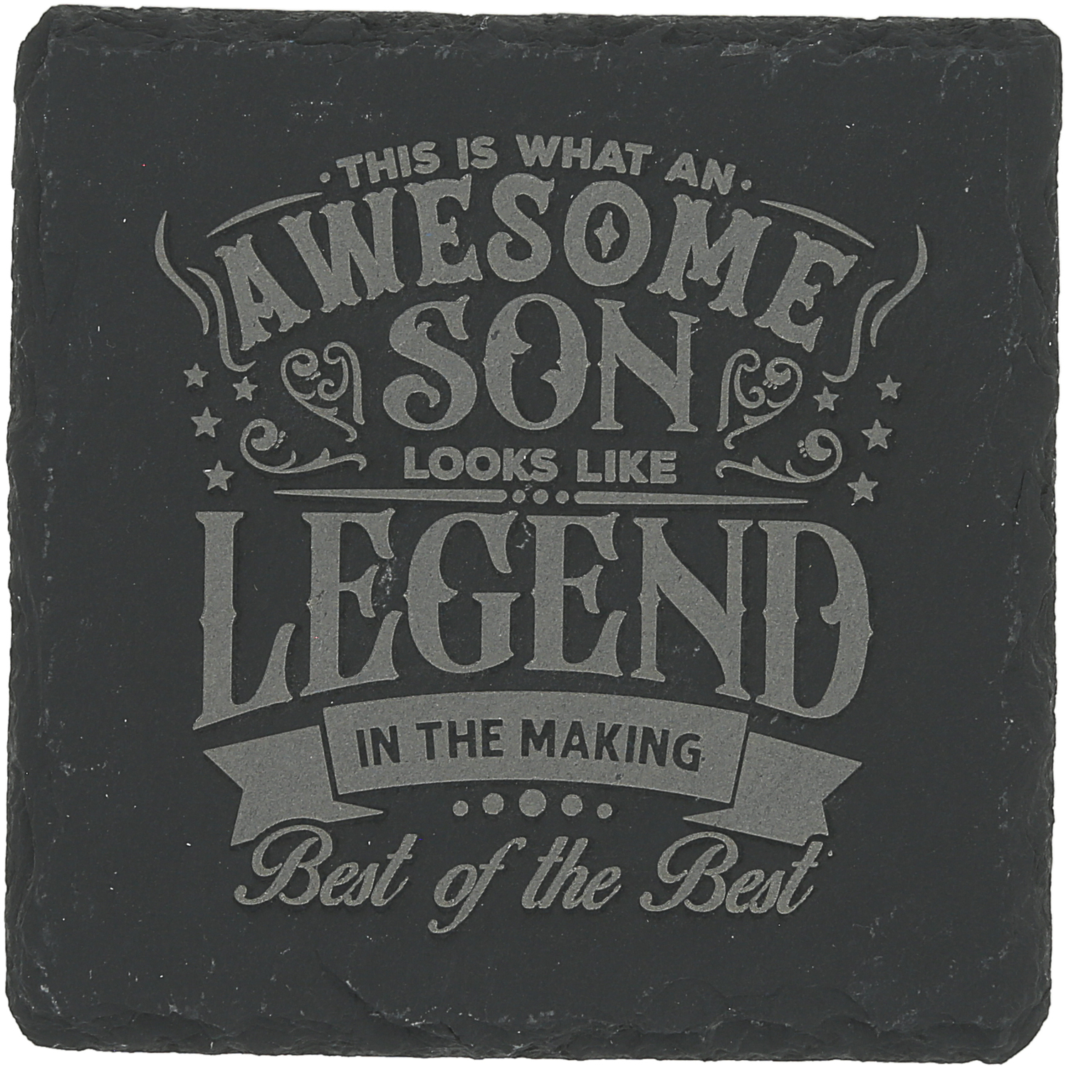 Son by Legends of this World - Son - 4" Slate Coaster