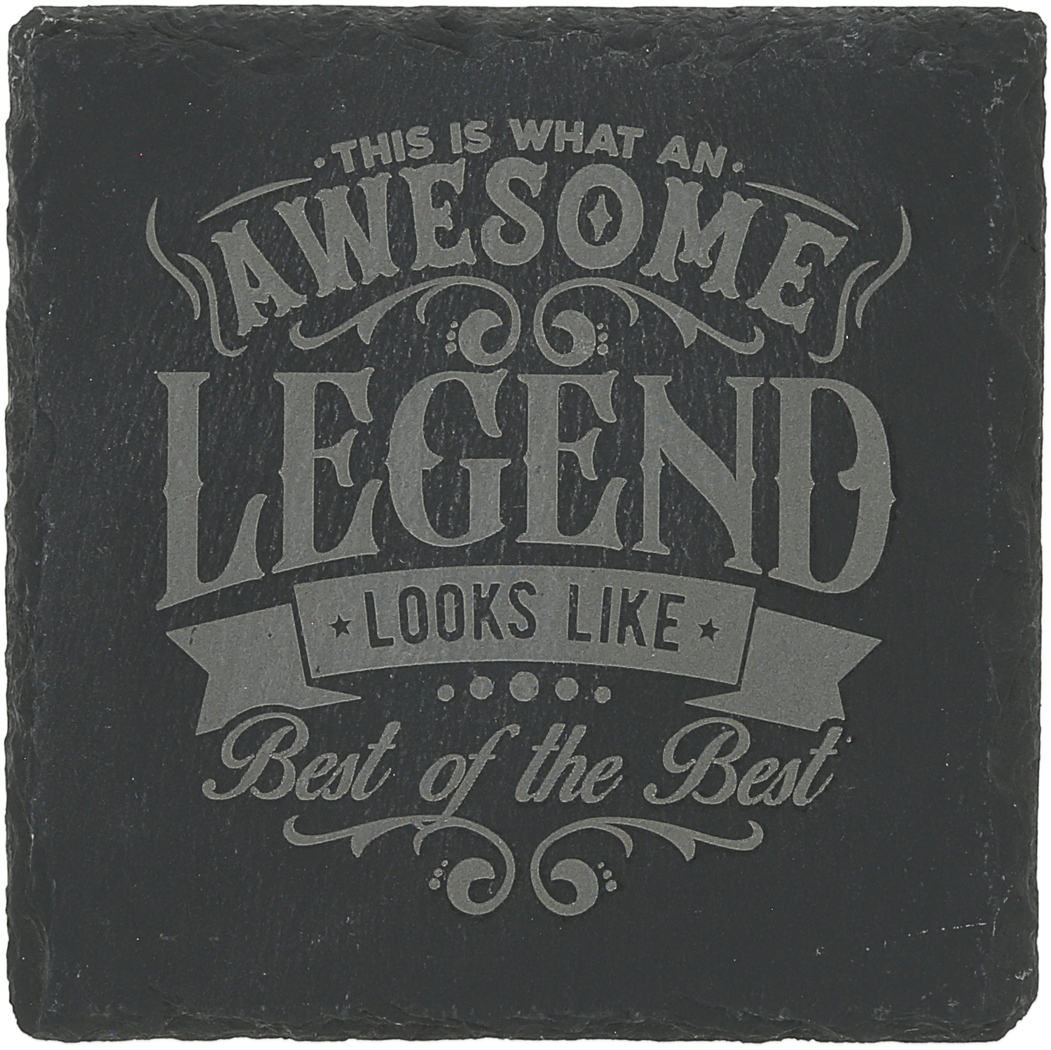 Awesome by Legends of this World - Awesome - 4" Slate Coaster