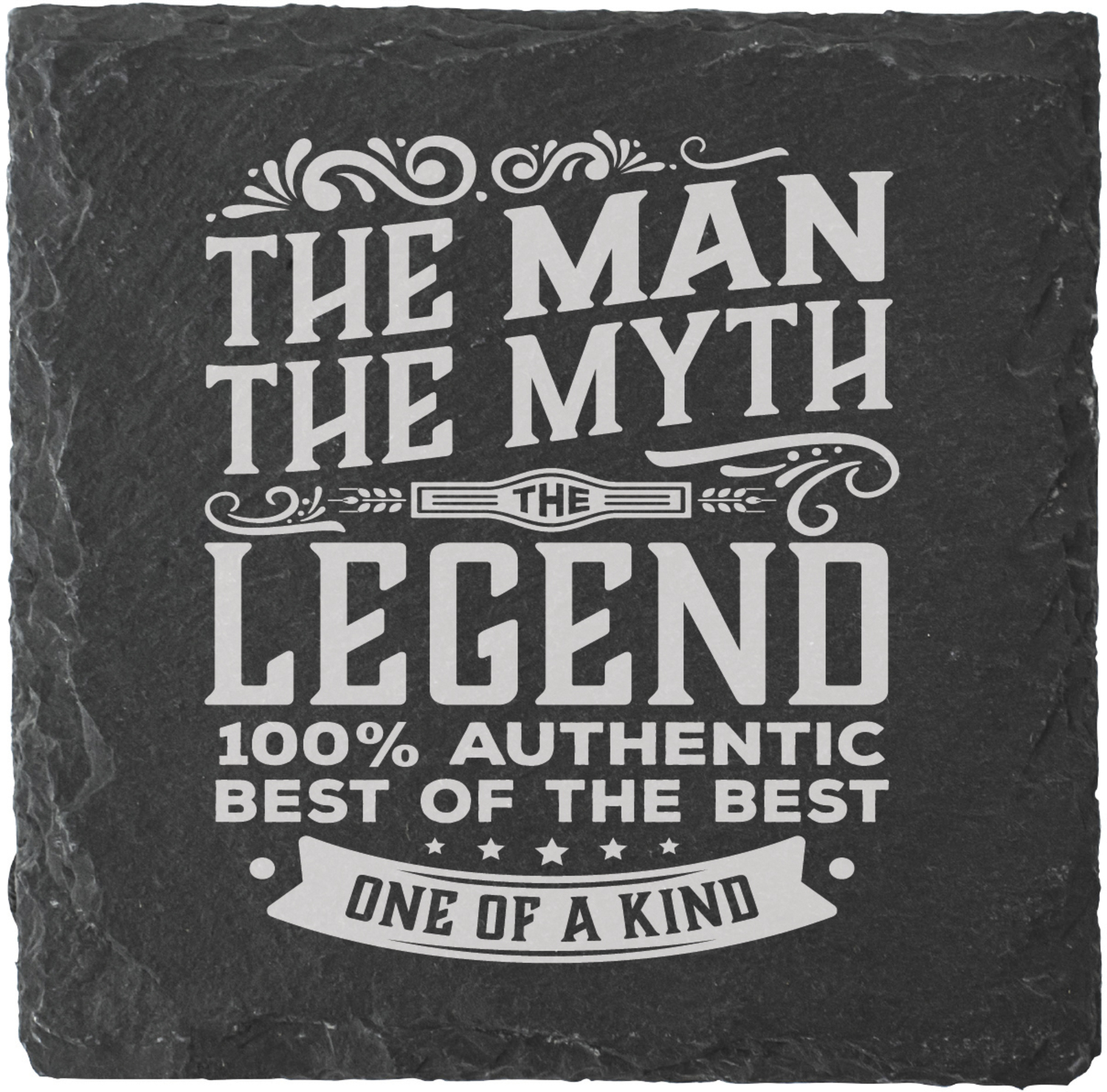 The Man by Legends of this World - The Man - 4" Slate Coaster