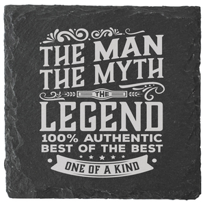 The Man by Legends of this World - 4" Slate Coaster